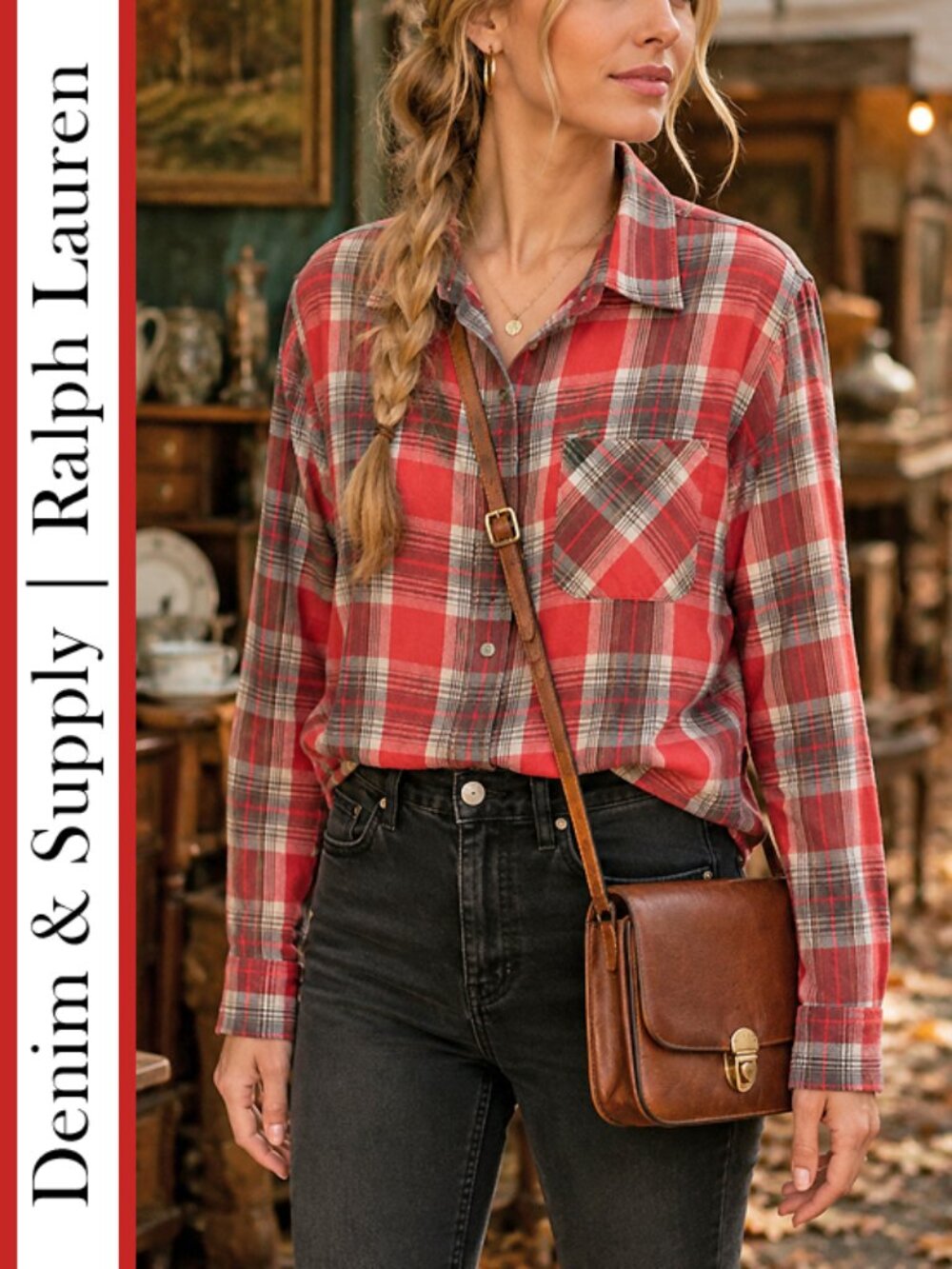 Denim & Supply Ralph Lauren | Cotton 'RL Boyfriend' Plaid Shirt